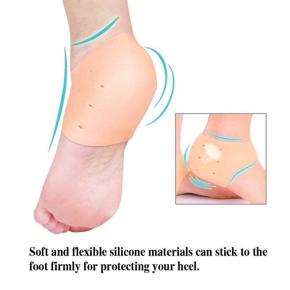 Silicone Anti-Crack Half Heel Socks