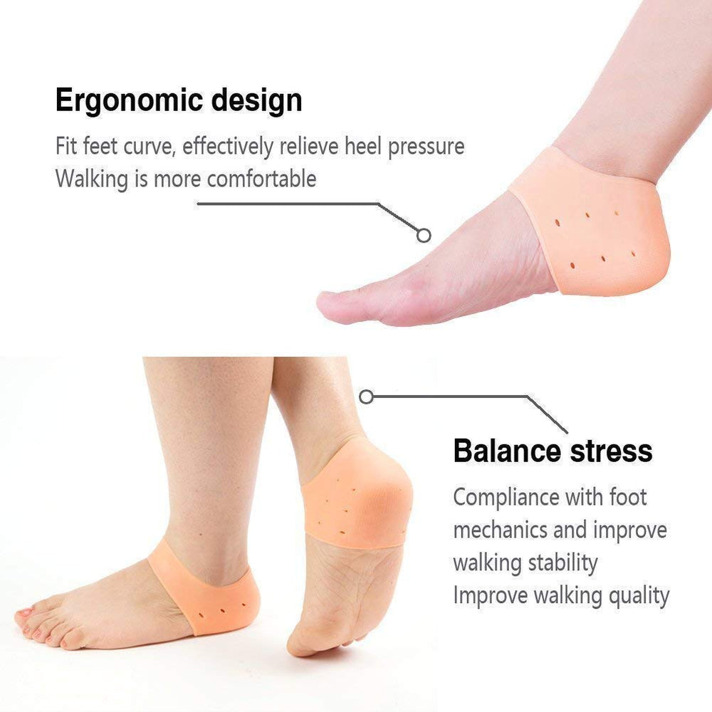 Silicone Anti-Crack Half Heel Socks