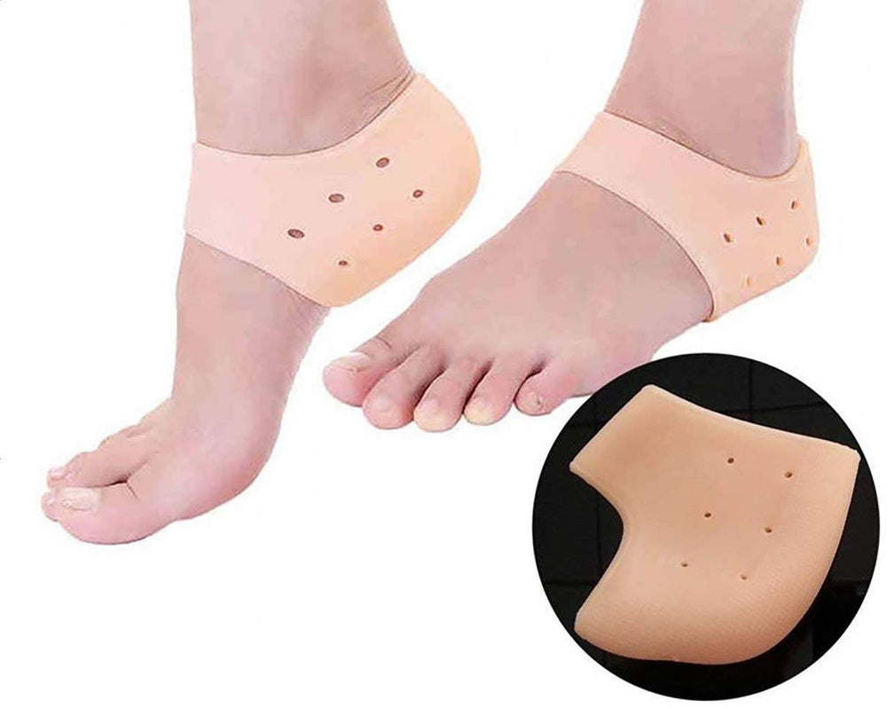 Silicone Anti-Crack Half Heel Socks