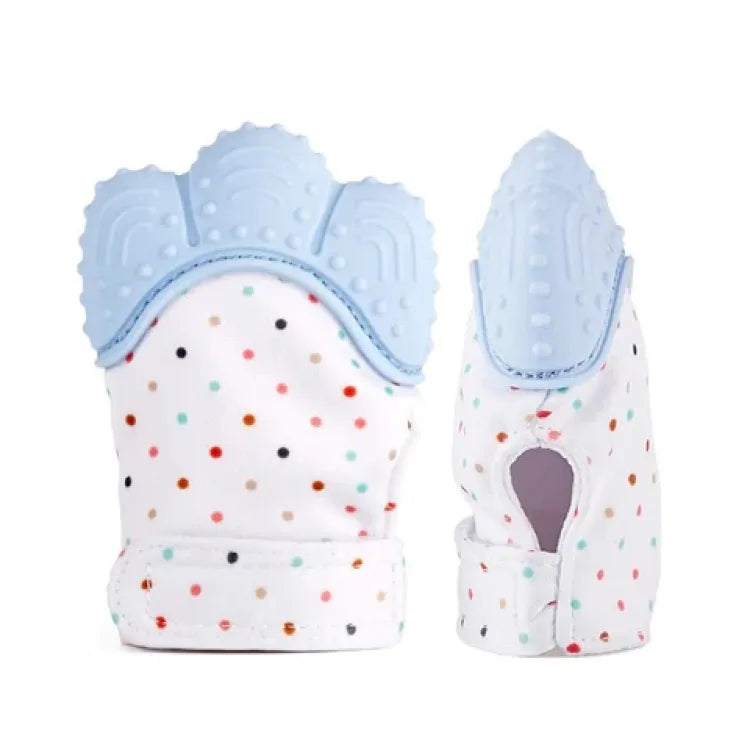 BABY SILICONE TEETHING MITTEN GLOVES