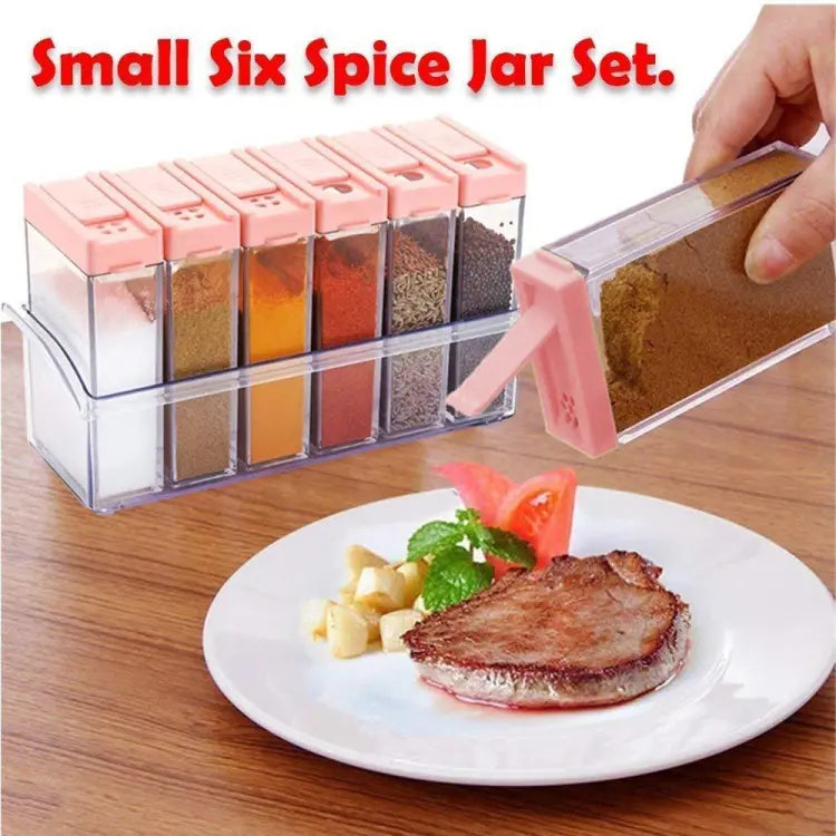 Spice Jars Dispenser Masala Rack – Set of 6