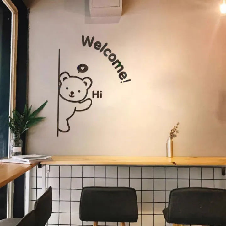 3D Wooden Teddy Bear Wall Art