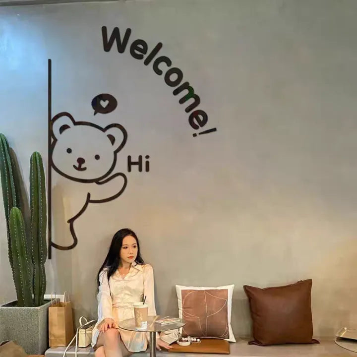 3D Wooden Teddy Bear Wall Art