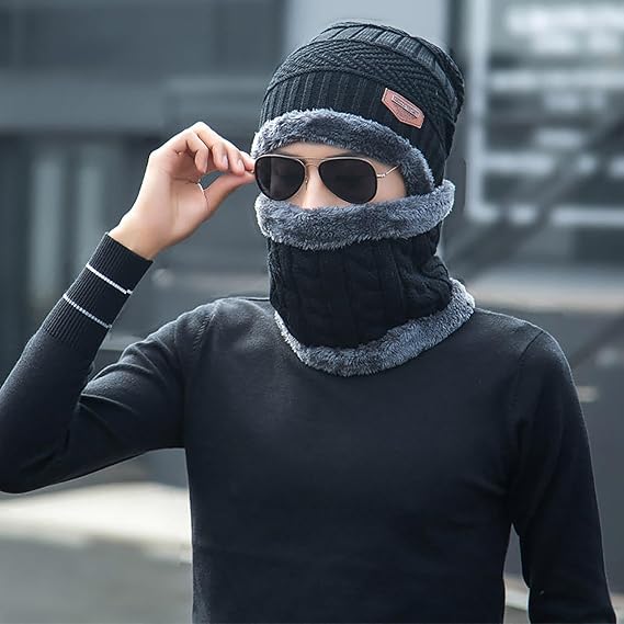 Head & Neck Cap Beanies Combo – Black