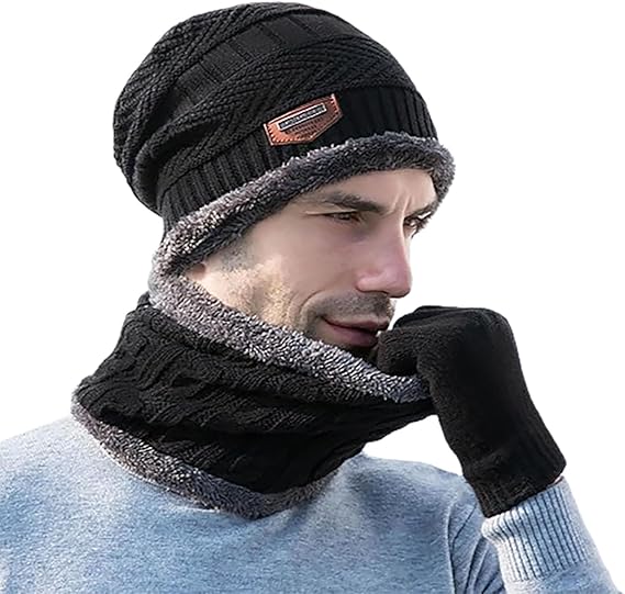 Head & Neck Cap Beanies Combo – Black