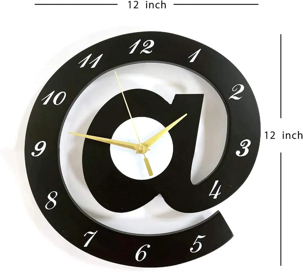 3D Wooden @ Wall Clock