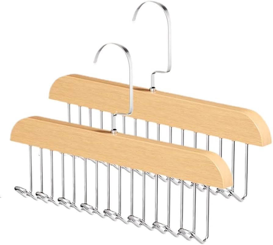 8-Hook Multi-Function Wooden Storage Rack