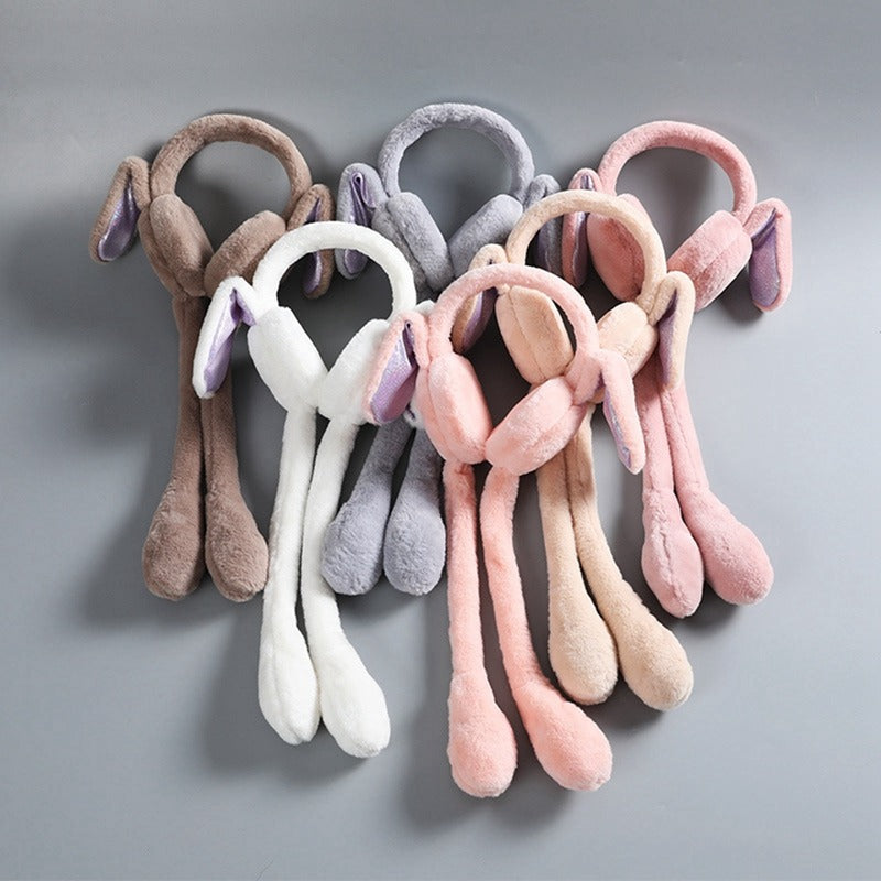 Cute Jumping Rabbit Earmuffs Hat