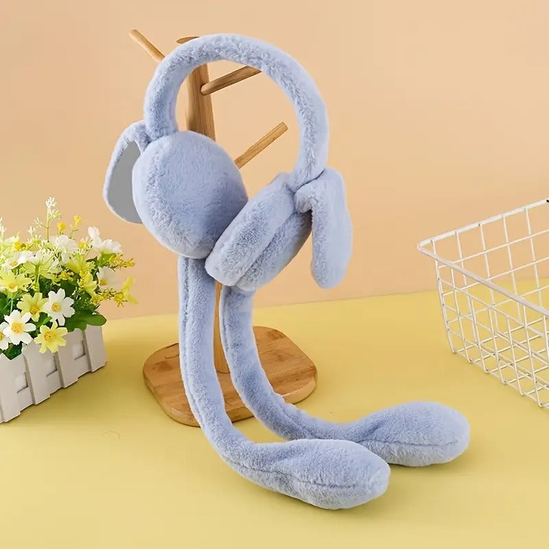Cute Jumping Rabbit Earmuffs Hat