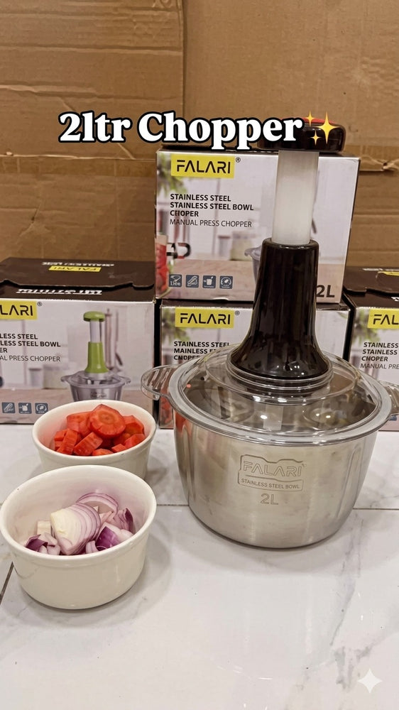 Large 2L Bowl Vegetable Chopper & Meat Mincer