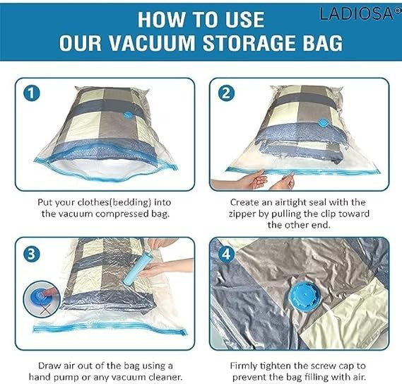 Vacuum Storage Bags with Pump