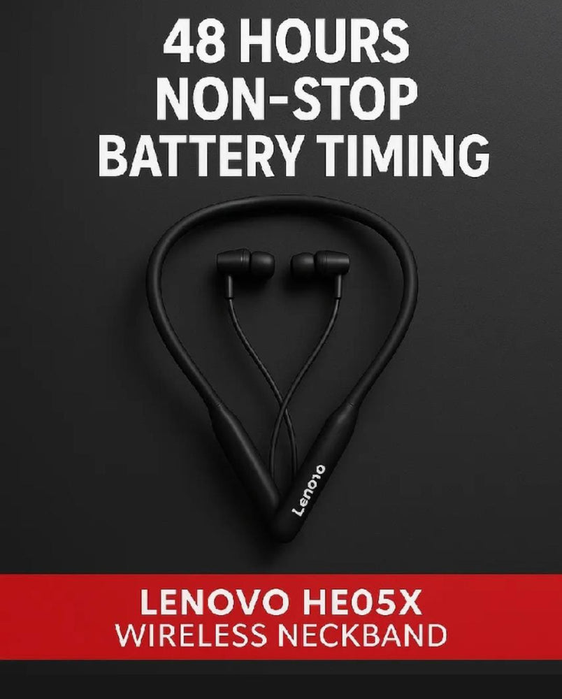 Lenovo HE05X Wireless Bluetooth Neckband Earphones