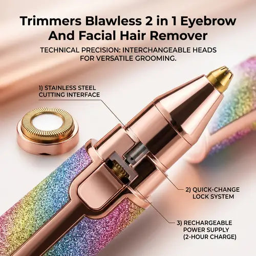 Flawless 2-in-1 Eyebrow & Facial Hair Remover