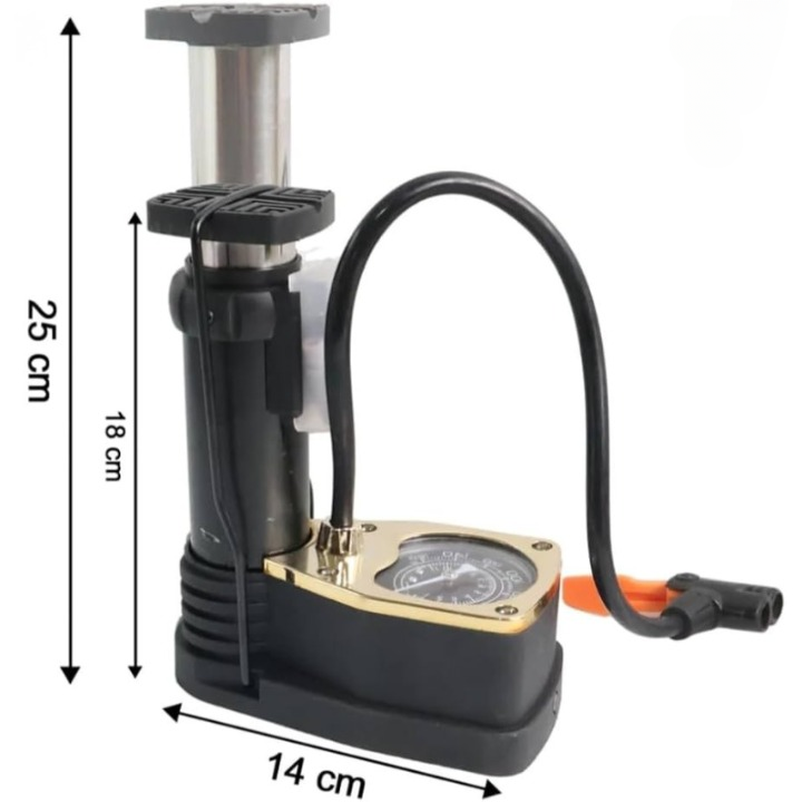 High Pressure Foot Air Pump with Pressure Gauge