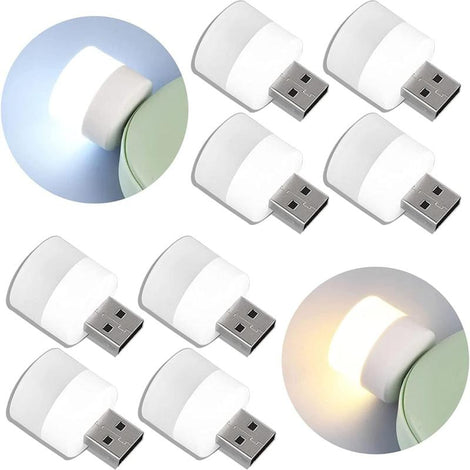 1 Piece USB Lamp Mini LED Night Light Power Bank Charging USB Book Lights Small Round Reading Desk Lamp Bulb