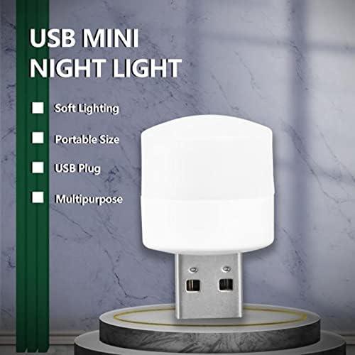 1 Piece USB Lamp Mini LED Night Light Power Bank Charging USB Book Lights Small Round Reading Desk Lamp Bulb