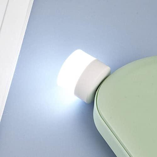 1 Piece USB Lamp Mini LED Night Light Power Bank Charging USB Book Lights Small Round Reading Desk Lamp Bulb