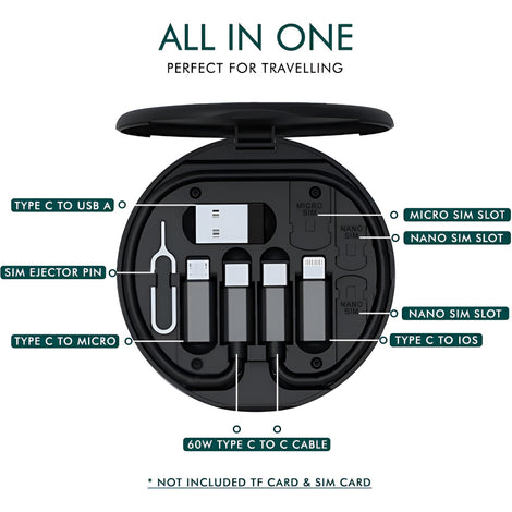 60W Multifunctional Fast Charging Data Cable Set