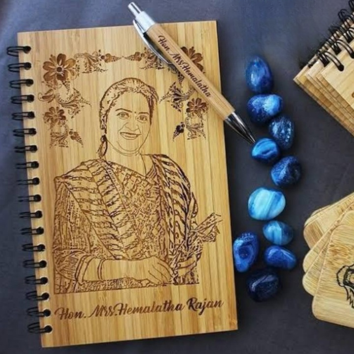 Personalised Wooden Diary With Photo / Name