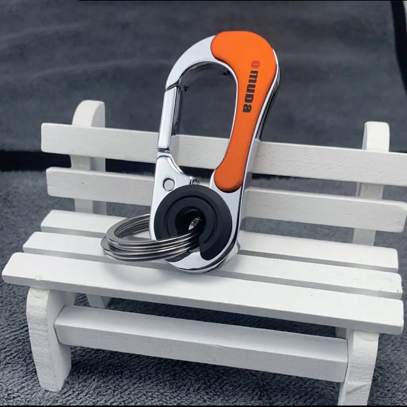 Stainless Steel Buckle Carabiner Keychain Key Ring Hook Lock Outdoor Climbing