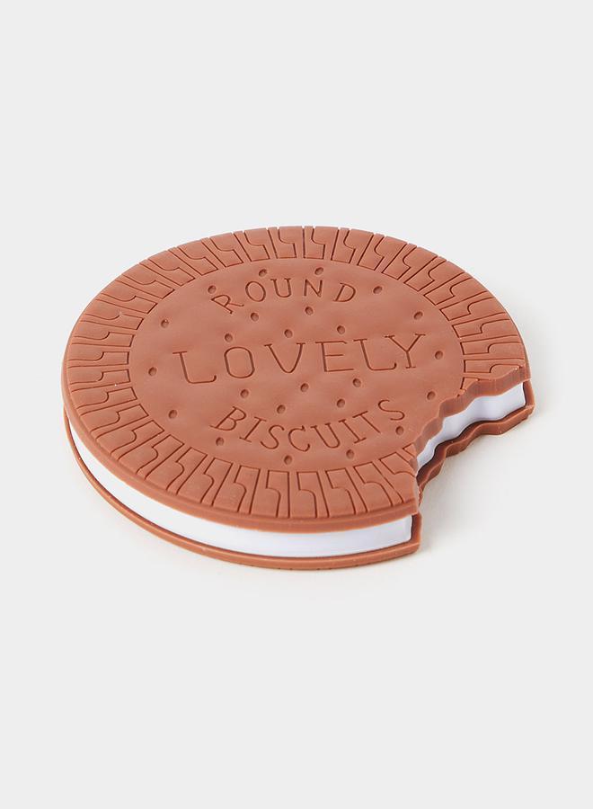 Biscuit Shaped Notebook Brown ABS 80 Pages