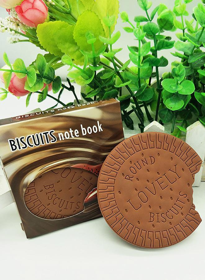 Biscuit Shaped Notebook Brown ABS 80 Pages