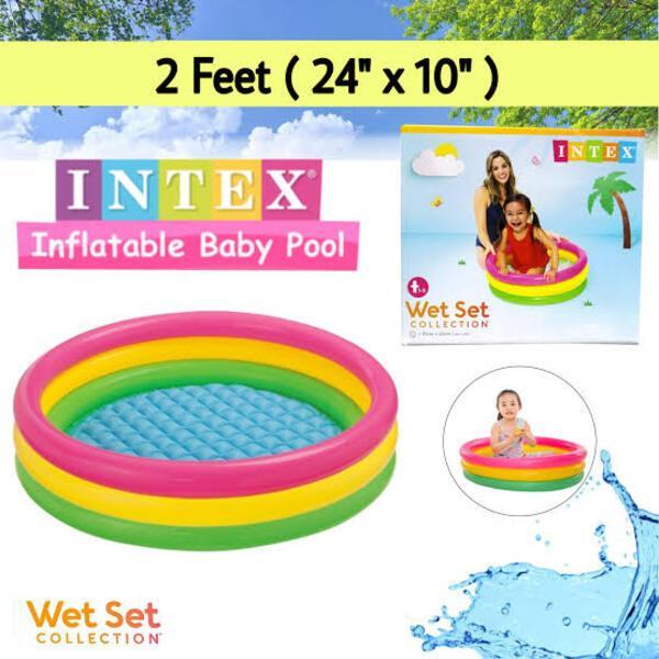 Rainbow Inflatable Pool for Kids (2 Feet)