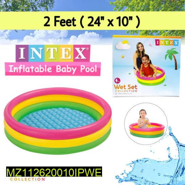 Rainbow Inflatable Pool for Kids (2 Feet)