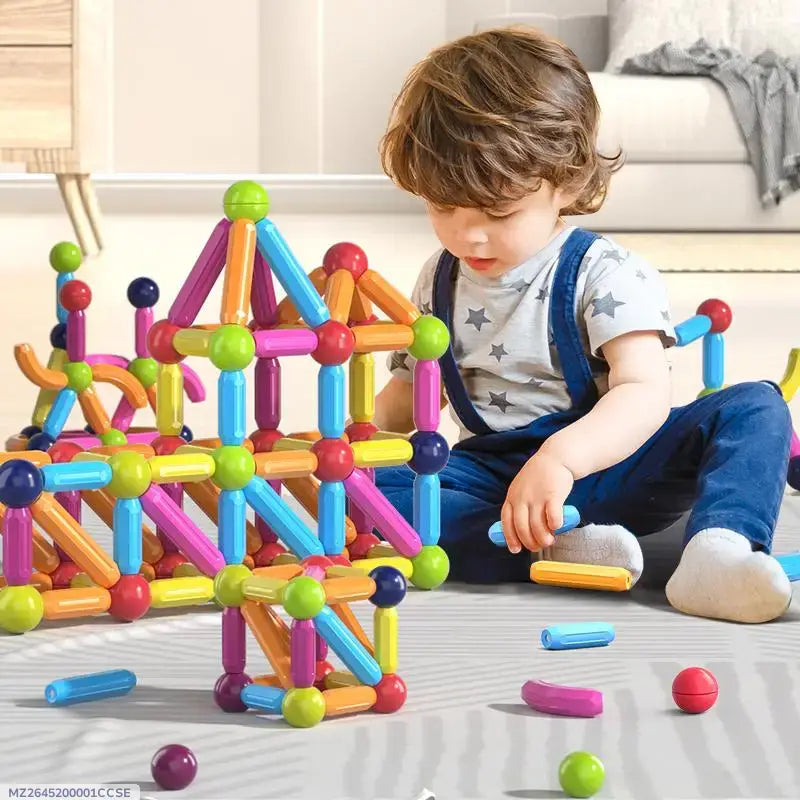 Magnetic Building Set for Kids 3+ Multicolor Plastic