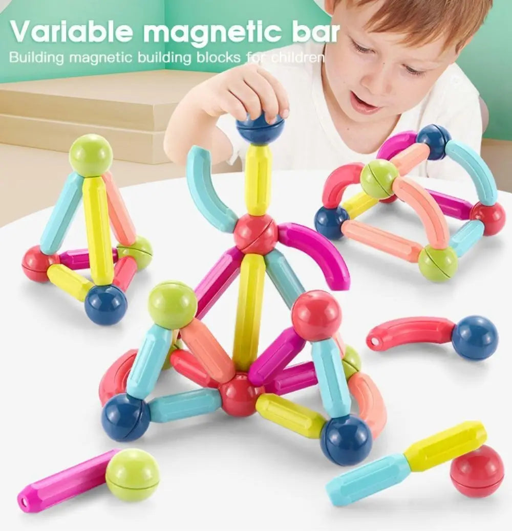 Magnetic Building Set for Kids 3+ Multicolor Plastic