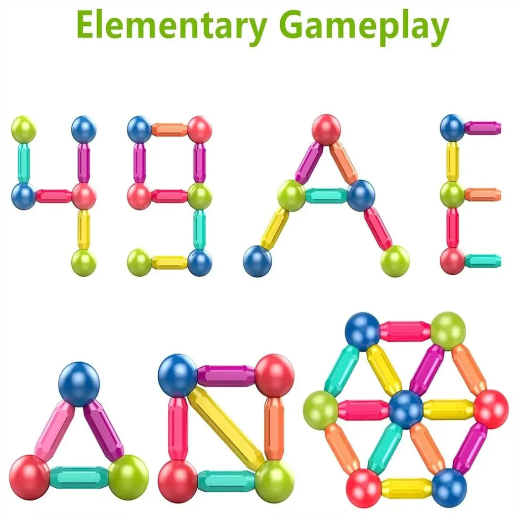 Magnetic Building Set for Kids 3+ Multicolor Plastic