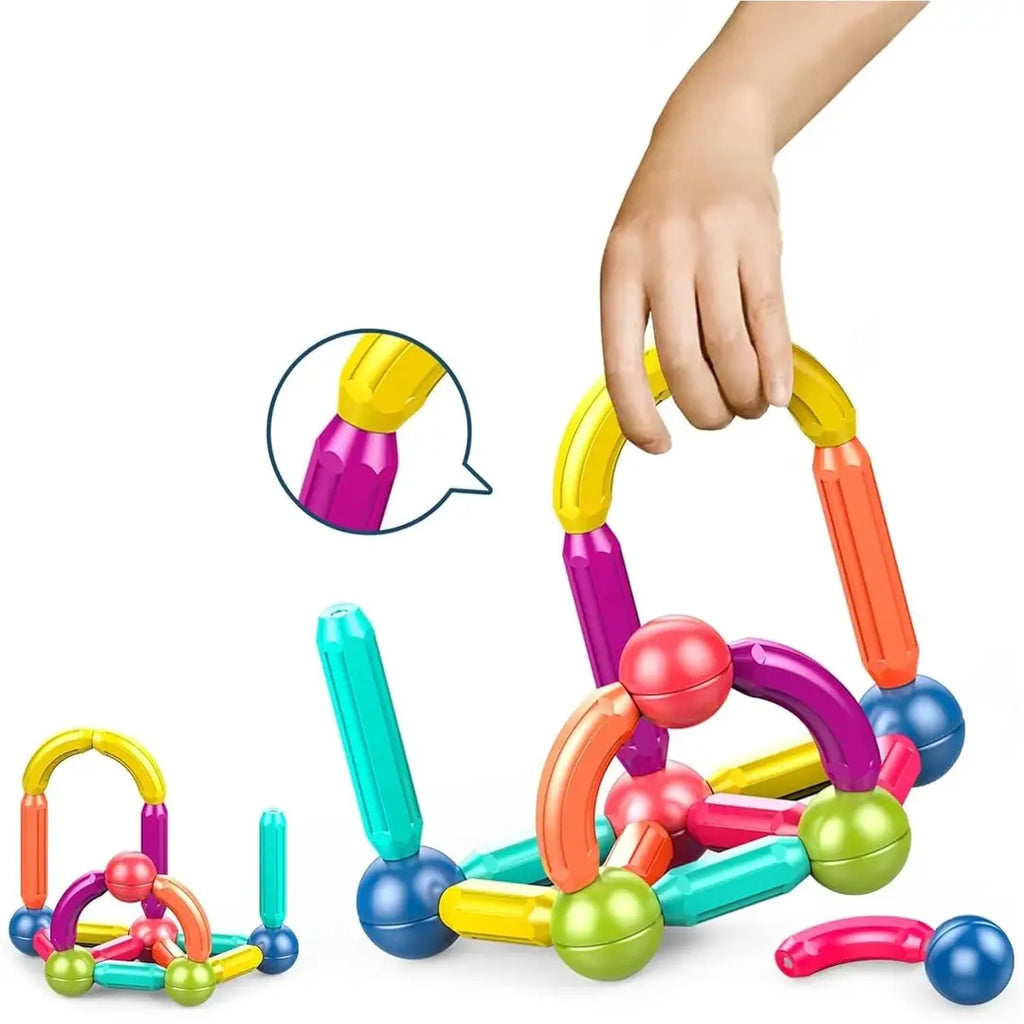 Magnetic Building Set for Kids 3+ Multicolor Plastic