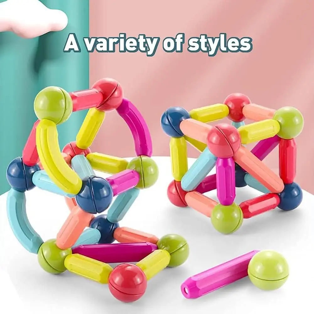 Magnetic Building Set for Kids 3+ Multicolor Plastic