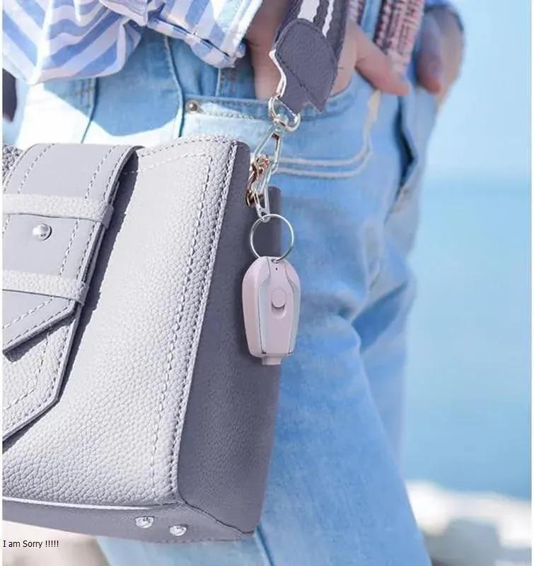 USB-C Keychain Power Bank Black Pink ABS