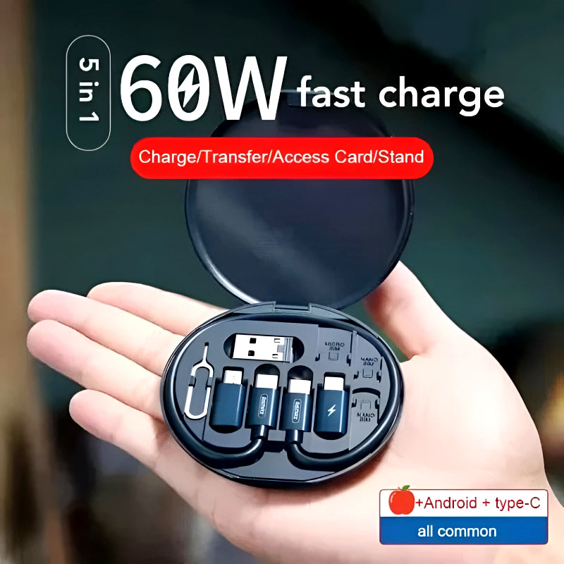 60W Multifunctional Fast Charging Data Cable Set