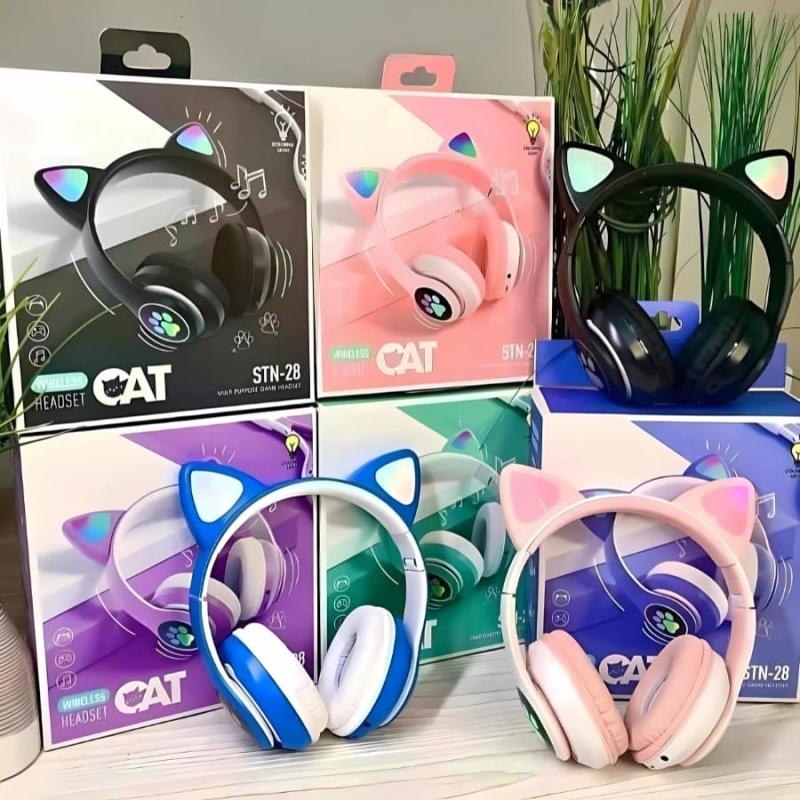 Cat Headphones RGB Light New Stock Type C Charging