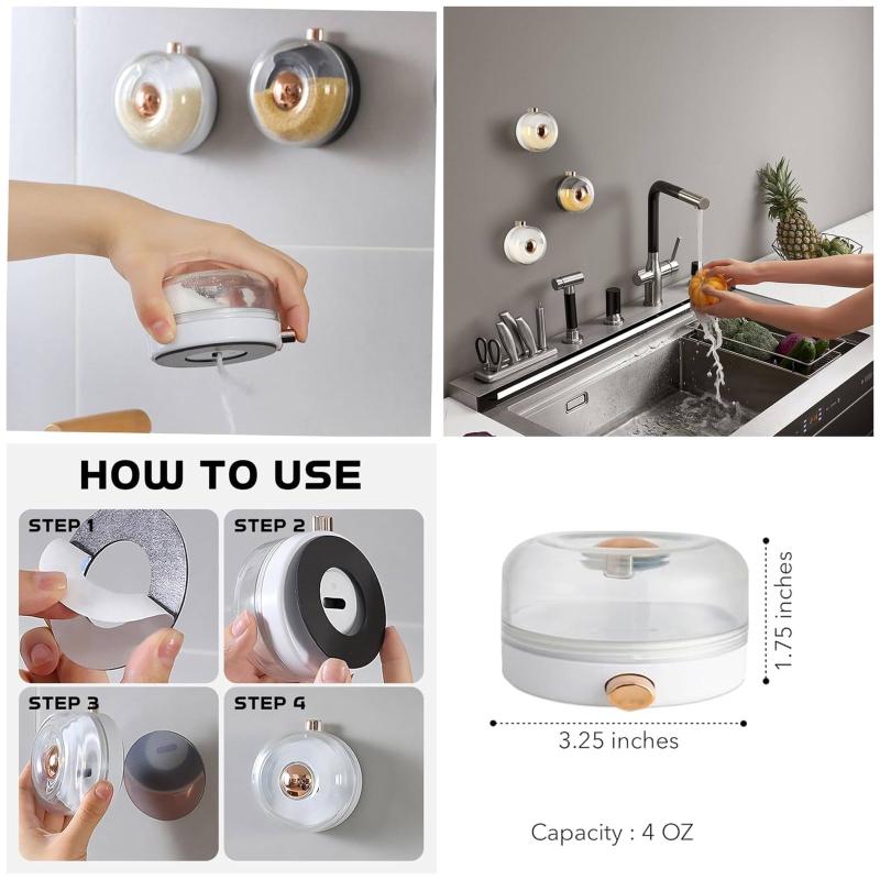 Magnetic Spice Container with Dispensing Button